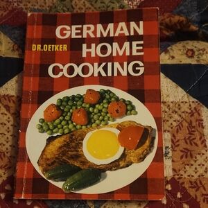 Vintage German Home Cooking Cookbook - Red Cover DR Oetker illustated